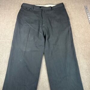 Nat Nast Luxury Originals Mens Silk Cotton Blend Dress Pants Charcoal Gray 36x30